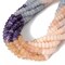 04-Multi-color Gemstone Smooth Rondelle Beads Size 5x8mm 15.5'' Strand